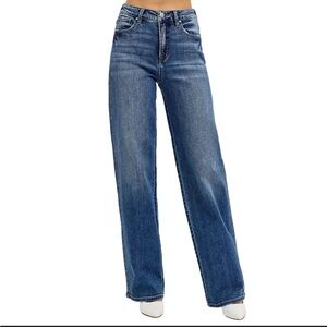 RISEN Tummy Control High Waist Wide Leg Jeans